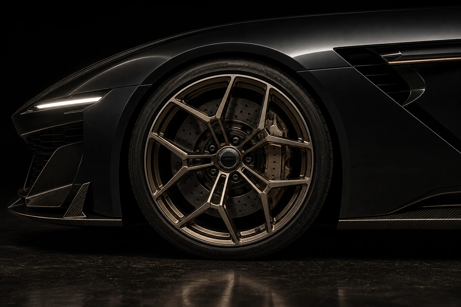 Forged Five wheel and brake detail